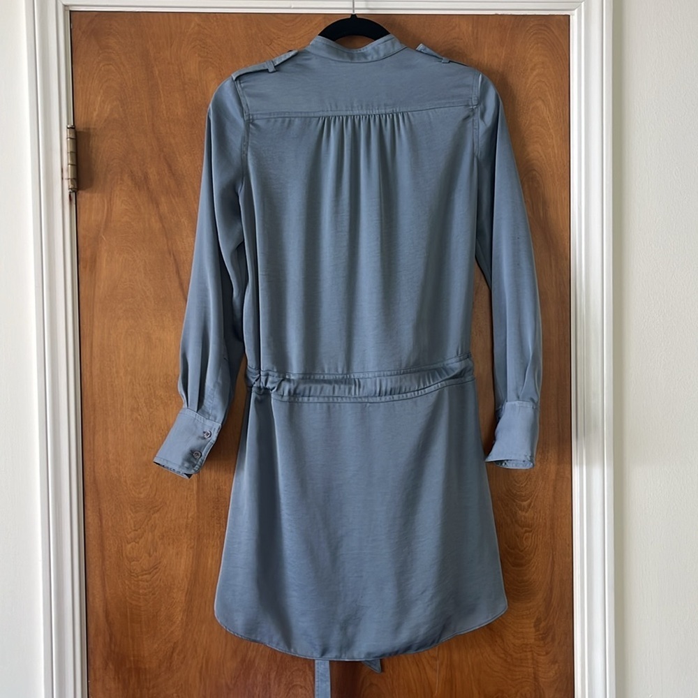 Reiss Eleanor Satin Shirt Dress Size 2 - Picture 10 of 14